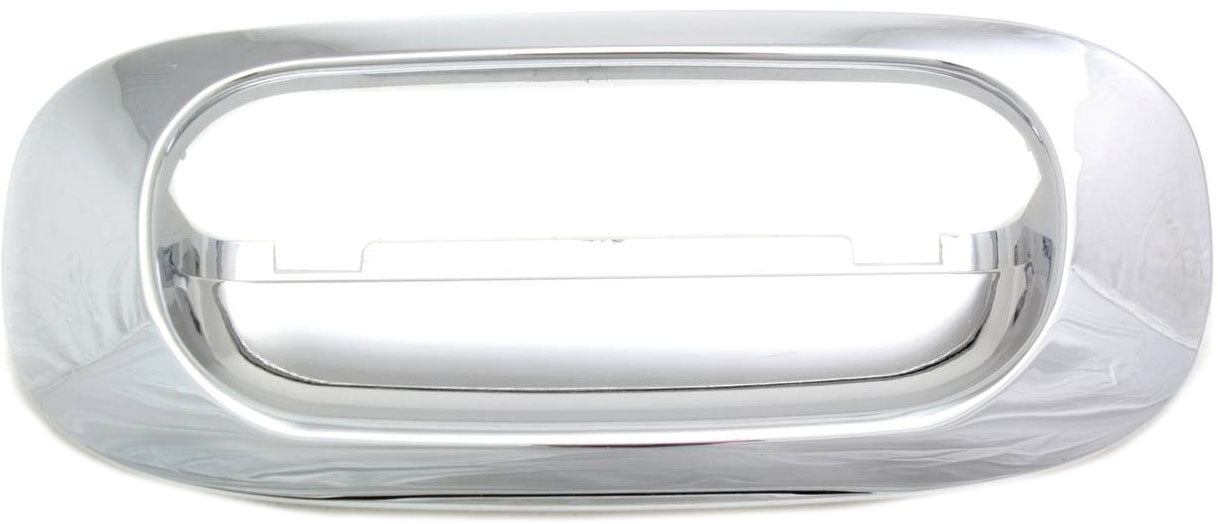 DAKOTA 97-11/RAIDER 06-09 TAILGATE HANDLE BEZEL, All Chrome, w/o Keyhole, Plastic