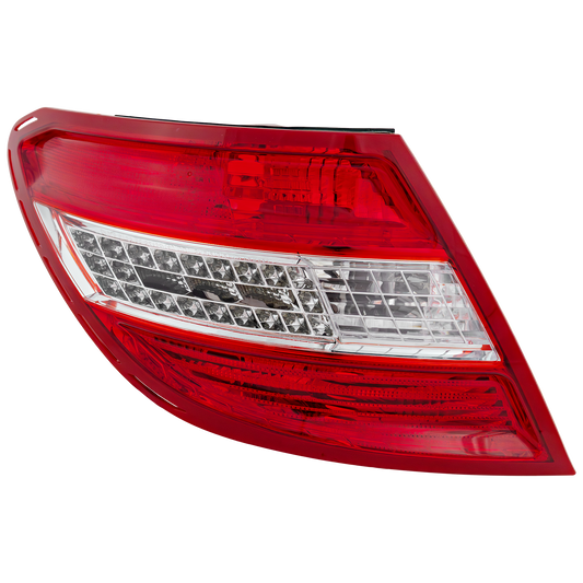 C-CLASS 08-11 TAIL LAMP LH, Assembly, w/ LED Turn Signal, w/ Curve Lighting, USA Type
