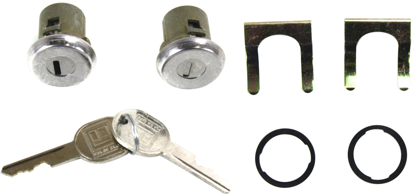 CORVETTE 60-81 / LUMINA 90-01 DOOR LOCK CYLINDER, Chrome, Set of 2, w/ Keys