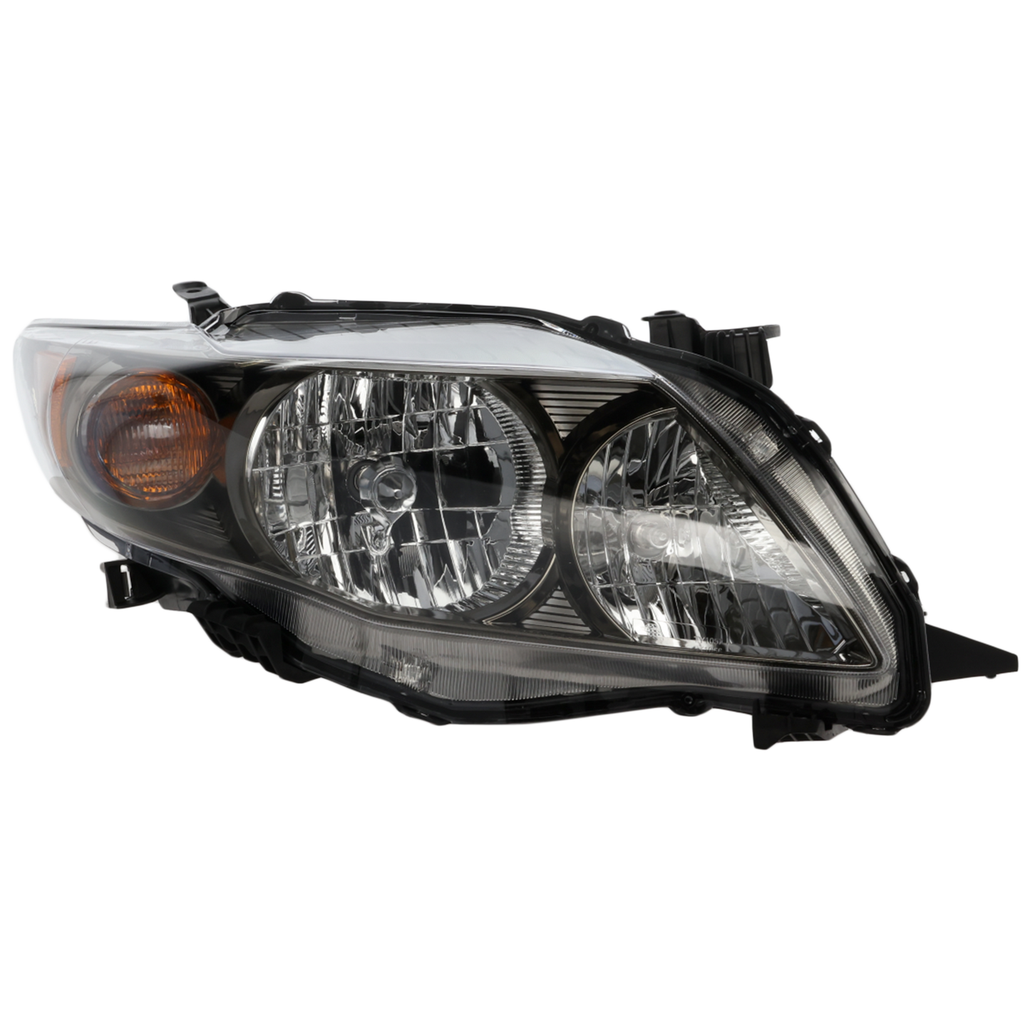 COROLLA 09-10 HEAD LAMP RH, Assembly, Halogen, Black Interior, S/XRS Models, North America Built Vehicle