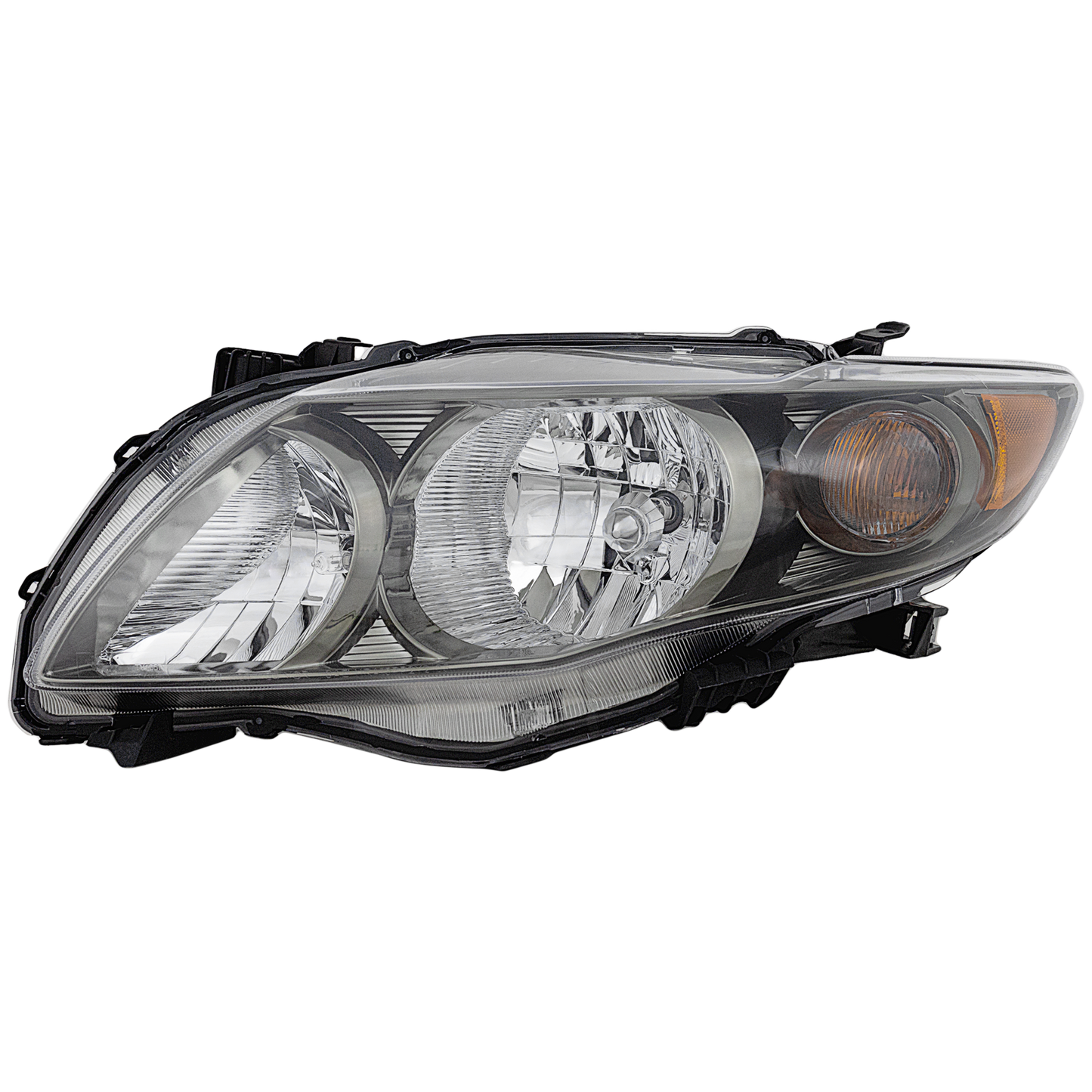 COROLLA 09-10 HEAD LAMP LH, Assembly, Halogen, Black Interior, S/XRS Models, North America Built Vehicle