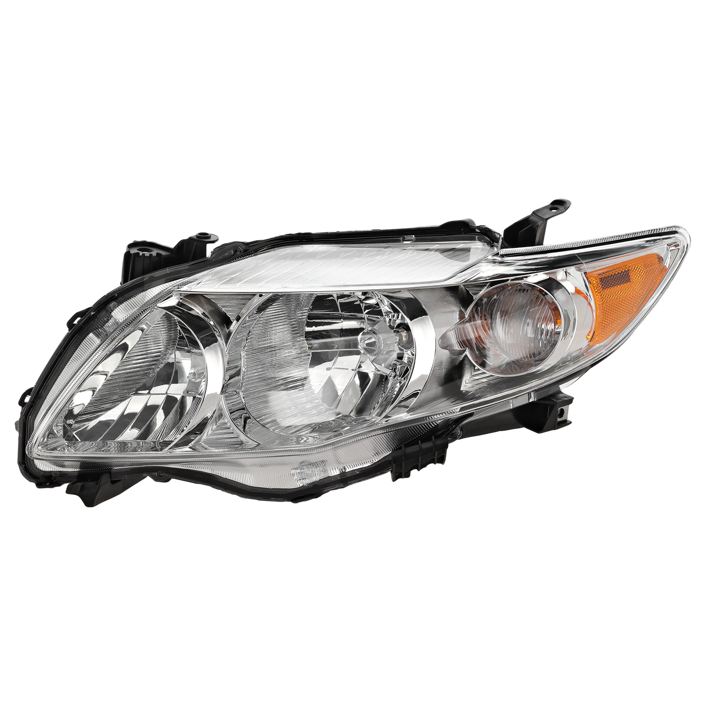 COROLLA 09-10 HEAD LAMP LH, Assembly, Halogen, Chrome Interior, Base/CE/LE/XLE Models, North America Built Vehicle