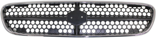 ESTEEM 99-00 GRILLE, Chrome Shell/Painted Silver-Black Insert