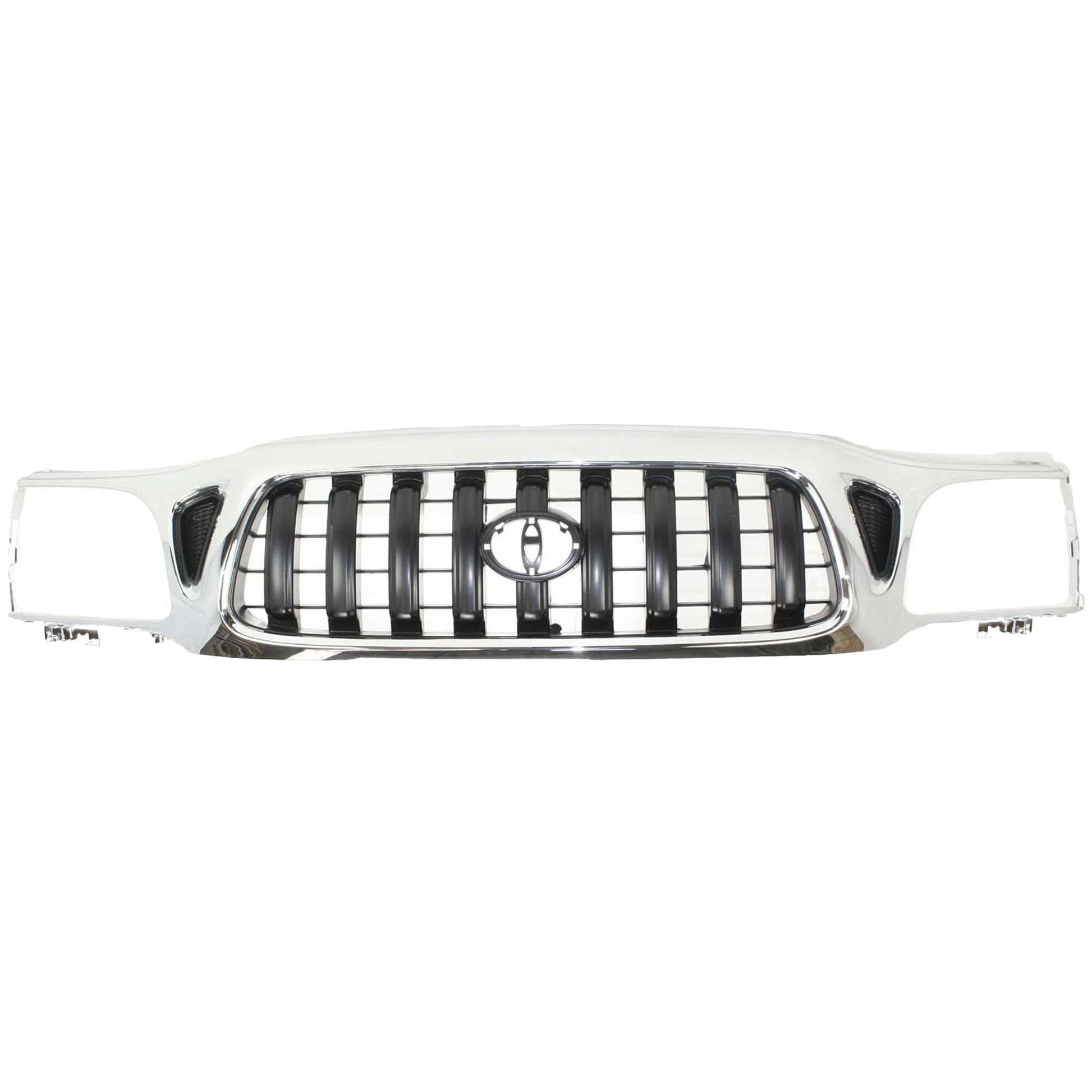 TACOMA 01-04 GRILLE, Chrome Shell/Painted Dark Gray Insert, w/o S-Runner Model, 4WD
