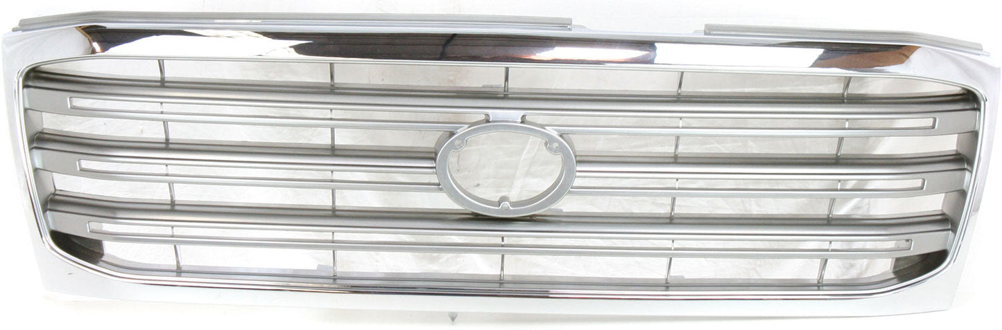 LAND CRUISER 03-05 GRILLE, Chrome Shell/Painted Silver Gray Insert