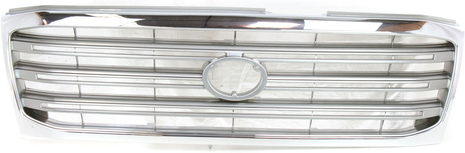 LAND CRUISER 03-05 GRILLE, Chrome Shell/Painted Silver Gray Insert