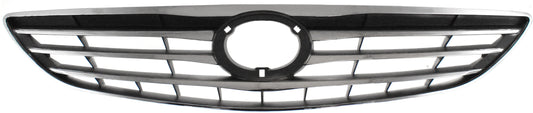 CAMRY 05-06 GRILLE, ABS Plastic, Chrome Shell/Painted Silver Insert, USA Built, LE/XLE Model