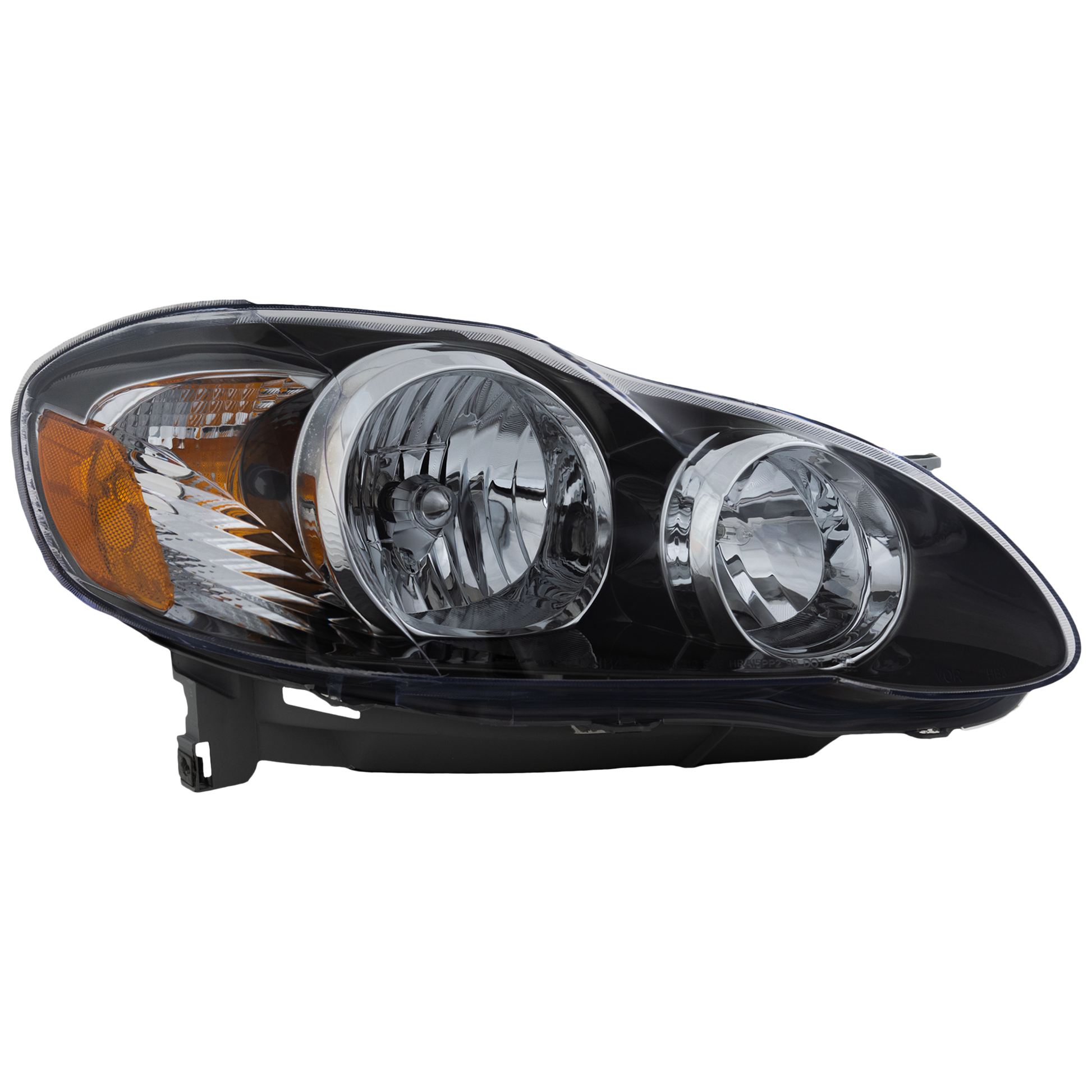 COROLLA 05-08 HEAD LAMP RH, Assembly, Halogen, S (05-08)/XRS (05-06), Black Interior, USA Built Vehicle