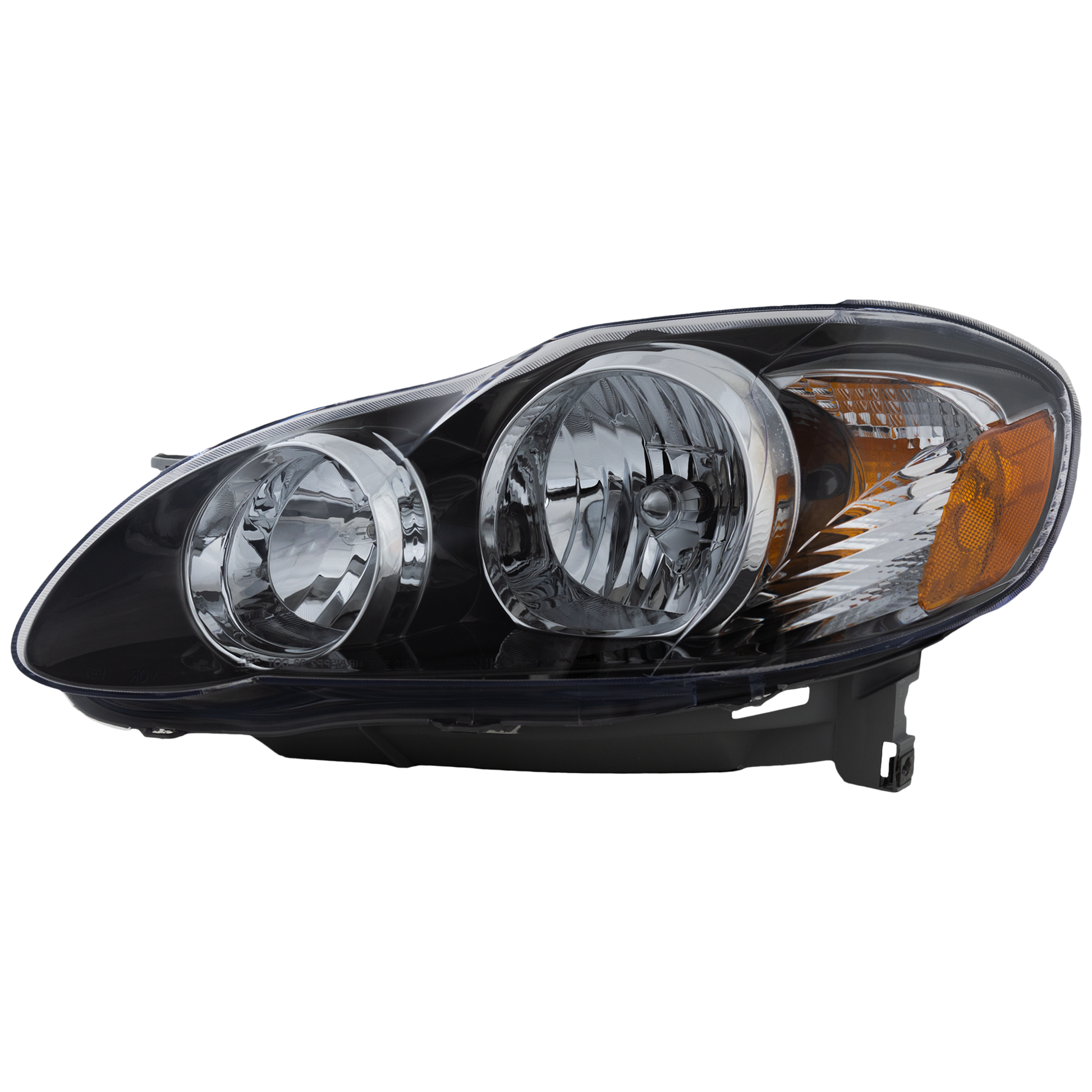 COROLLA 05-08 HEAD LAMP LH, Assembly, Halogen, S (05-08)/XRS (05-06), Black Interior, USA Built Vehicle