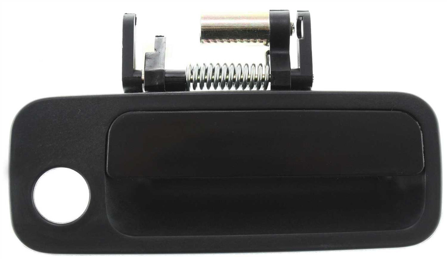 CAMRY/ES300 97-01 FRONT EXTERIOR DOOR HANDLE RH, Smooth Black, w/ Keyhole, Plastic, USA Built