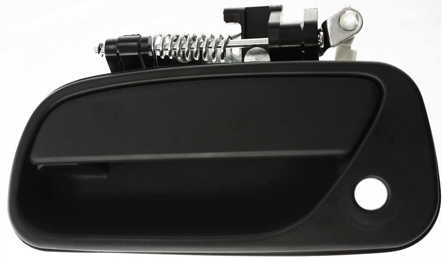 T100 93-98 FRONT EXTERIOR DOOR HANDLE LH, Plastic, Textured Black, With Keyhole