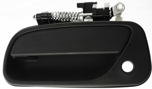 T100 93-98 FRONT EXTERIOR DOOR HANDLE LH, Plastic, Textured Black, With Keyhole