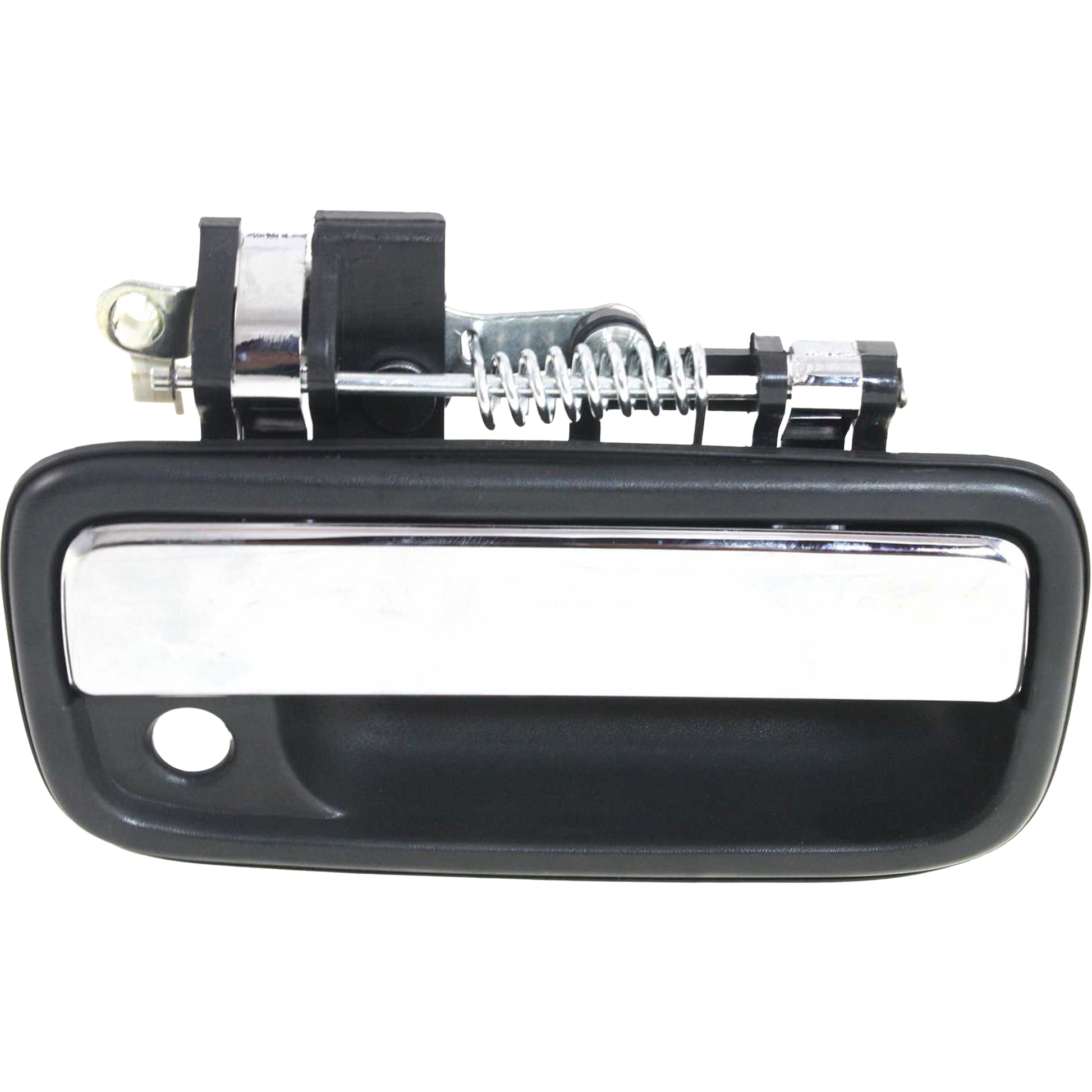 TACOMA 95-04 FRONT EXTERIOR DOOR HANDLE RH, Textured Black+Chrome Lever, w/ Keyhole