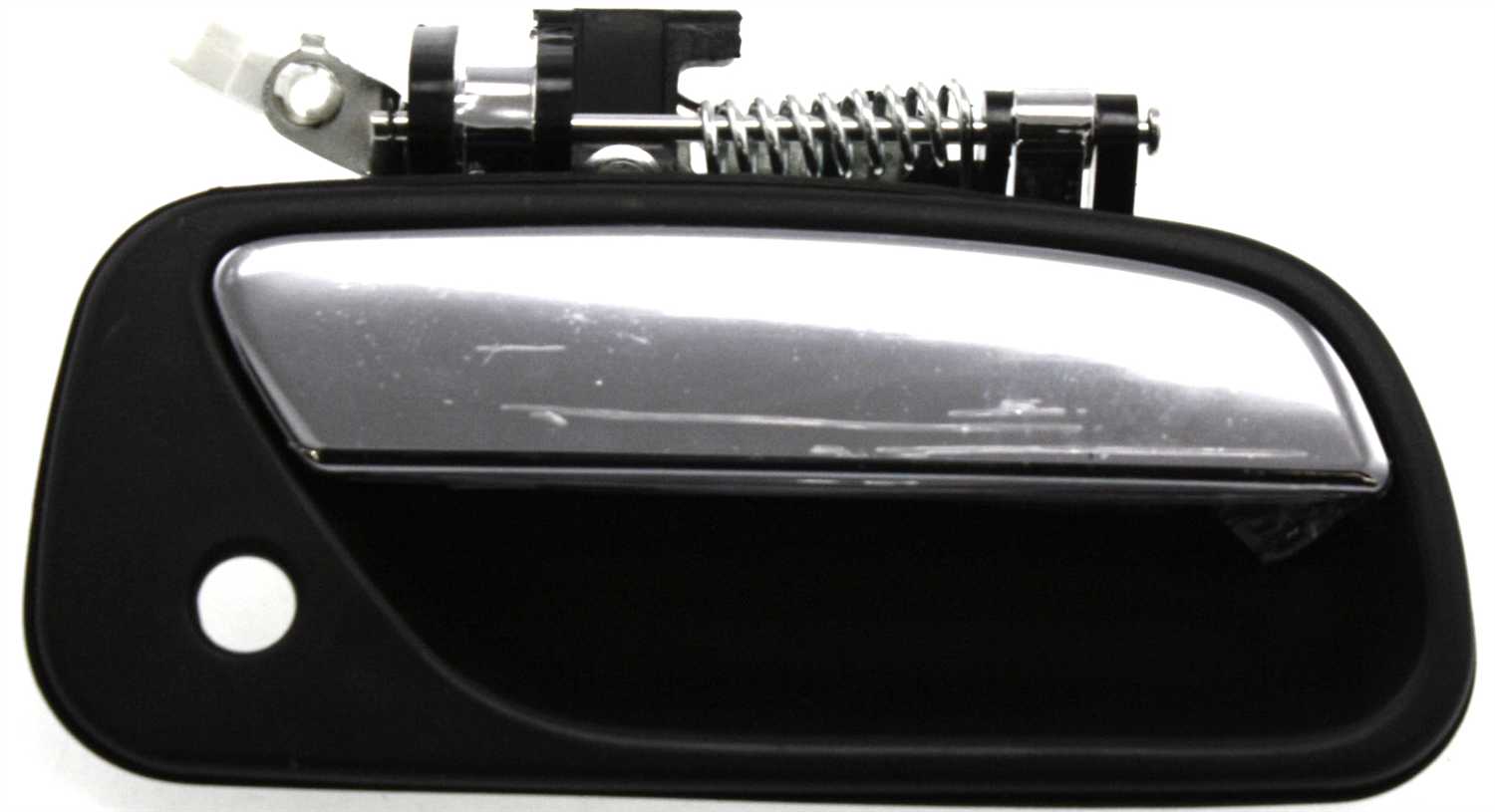 T100 93-98 FRONT EXTERIOR DOOR HANDLE RH, Textured Black, With Keyhole And Chrome Lever