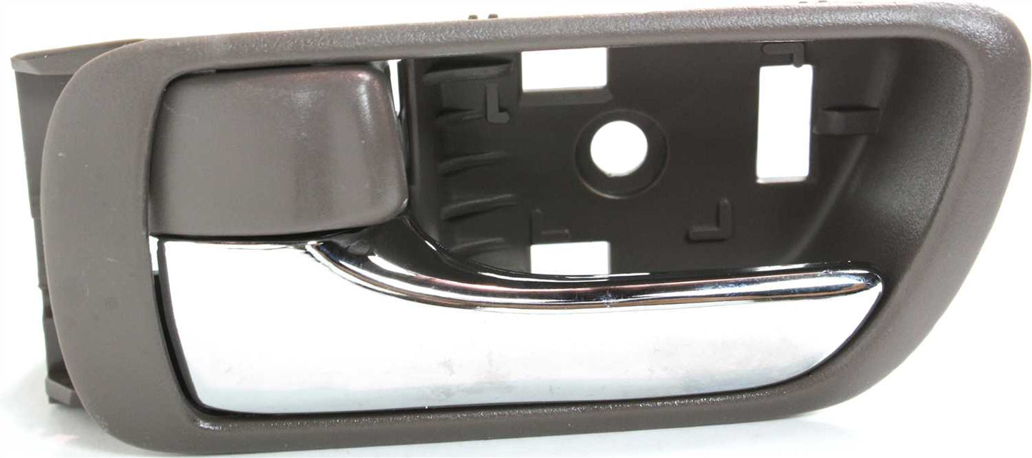 CAMRY 02-06 FRONT INTERIOR DOOR HANDLE LH, Brown Bezel, With Chrome Lever, Japan/USA Built, Vehicle, (=REAR)