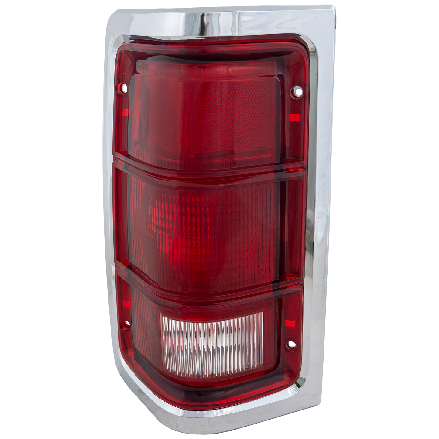 DODGE FULL SIZE P/U 88-93 TAIL LAMP LH, Lens and Housing, w/ Chrome Trim