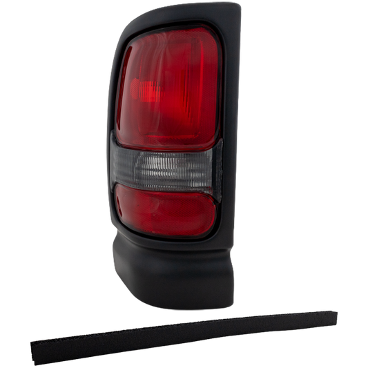 RAM PICKUP 94-02 TAIL LAMP LH, Lens and Housing, w/o Sport Package
