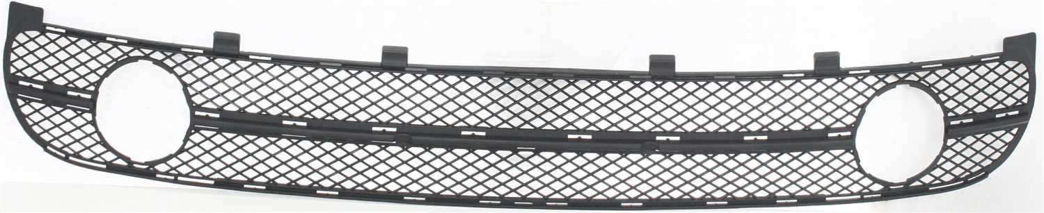 BEETLE 01-05 FRONT BUMPER GRILLE, Center, Mesh Insert, Textured Black, w/ Fog Light Hole - CAPA
