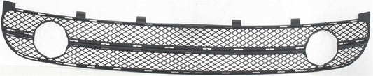 BEETLE 01-05 FRONT BUMPER GRILLE, Center, Mesh Insert, Textured Black, w/ Fog Light Hole - CAPA