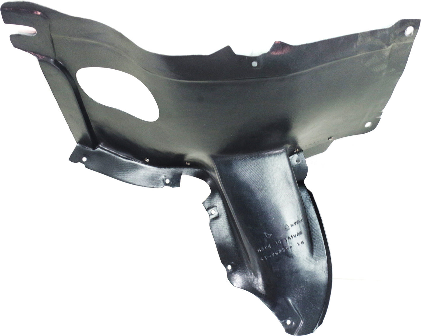 GTI 06-09 FRONT FENDER LINER LH, Front Section, 6 Speed, Plastic, Vacuum Form