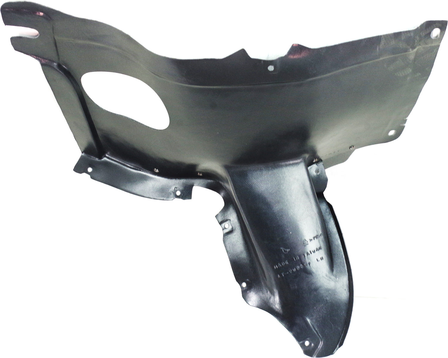 GTI 06-09 FRONT FENDER LINER LH, Front Section, 6 Speed, Plastic, Vacuum Form