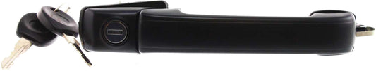 GOLF 93-99 FRONT EXTERIOR DOOR HANDLE RH=LH, Textured Black, w/ Keyhole, Includes Keys