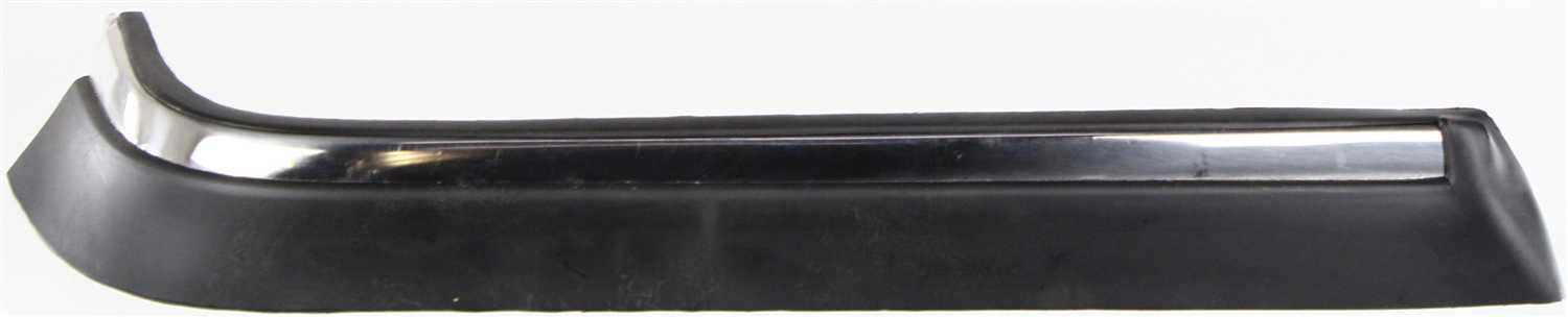 240 SERIES 86-93 REAR BUMPER MOLDING RH, Outer, Plastic, Chrome/Black, Sedan