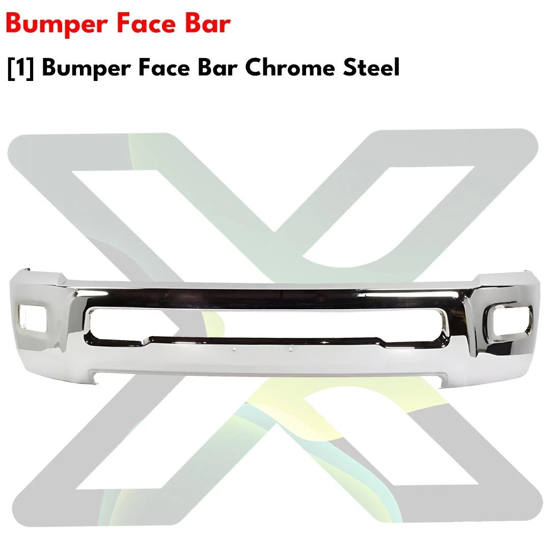 Front Bumper Face Bar Chrome & Bumper Brackets Kit Fits 2011-2018 Ram 2500 3500